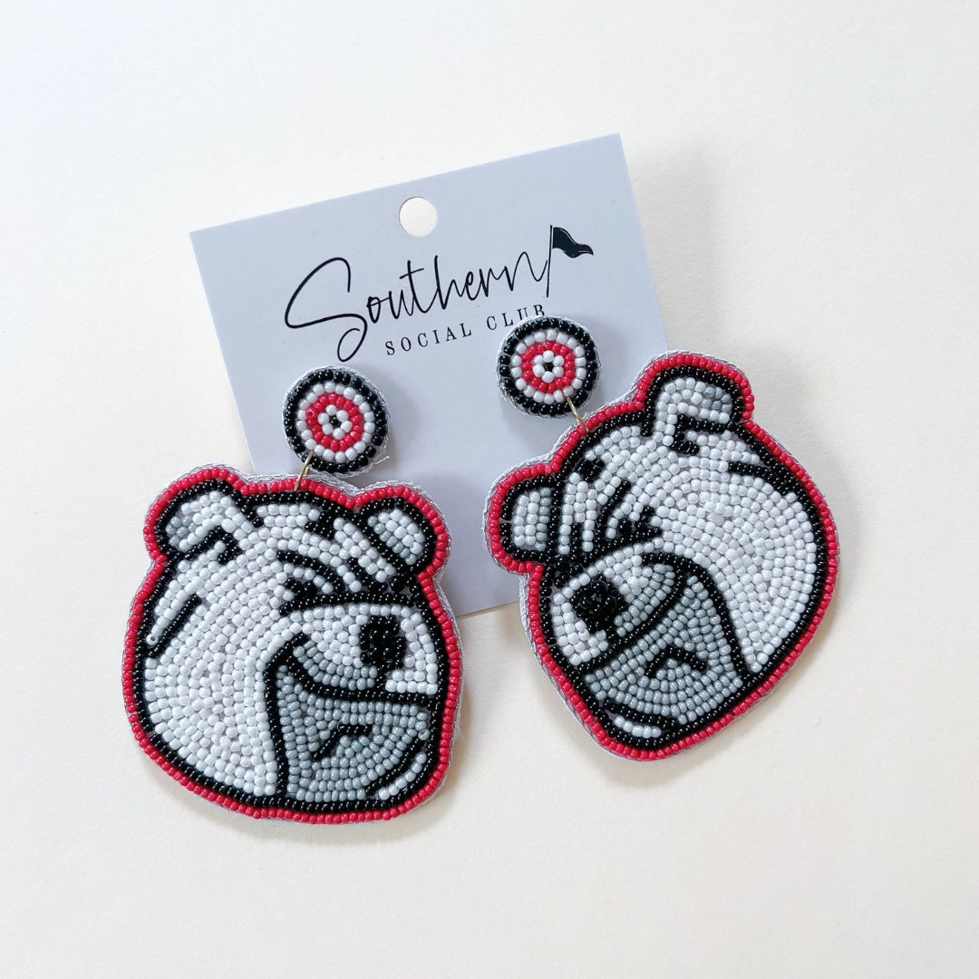 Mascot Earrings | Bulldog Face