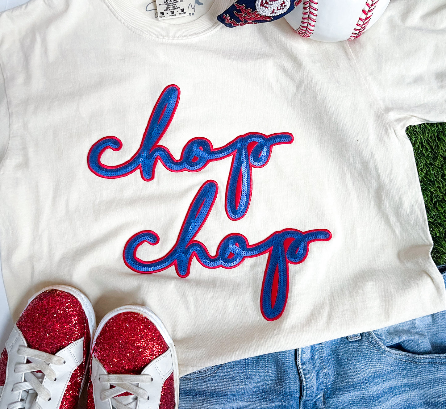 Chop Chop Sequin Crop Tee
