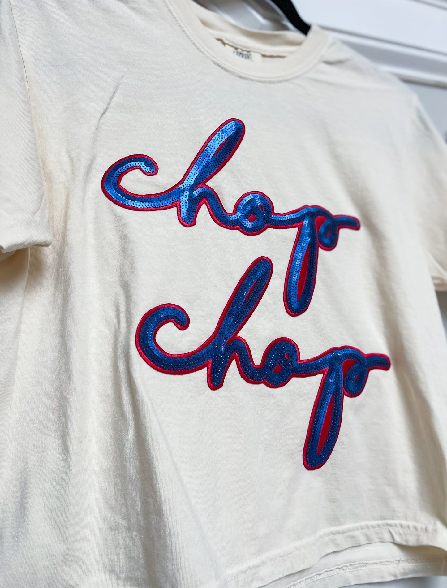Chop Chop Sequin Crop Tee