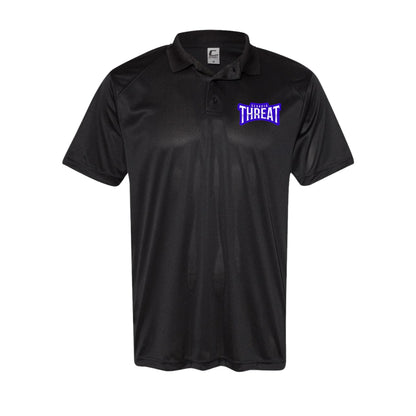 Embroidered Drifit Polo Black | THREAT