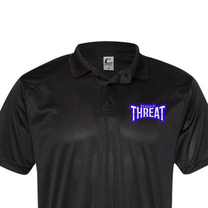 Embroidered Drifit Polo Black | THREAT