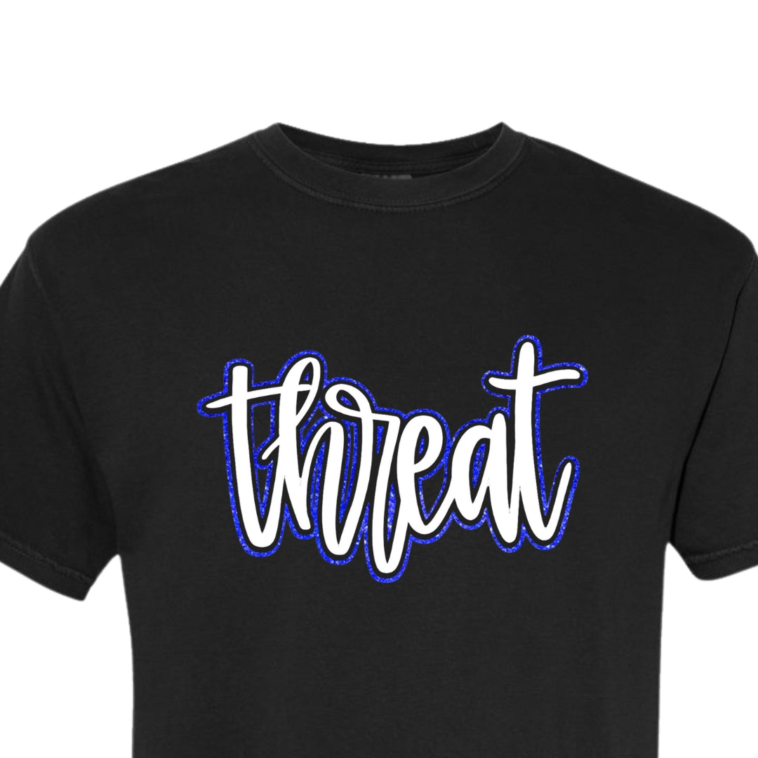 Handwritten Glitter & Puff Black | THREAT