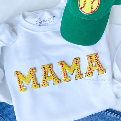 Softball MAMA Chenille Sweatshirt