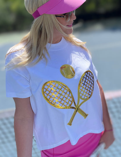 Sequin Tennis Tee