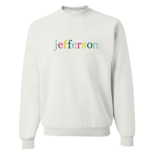 Multicolor Embroidered Sweatshirt | Jefferson