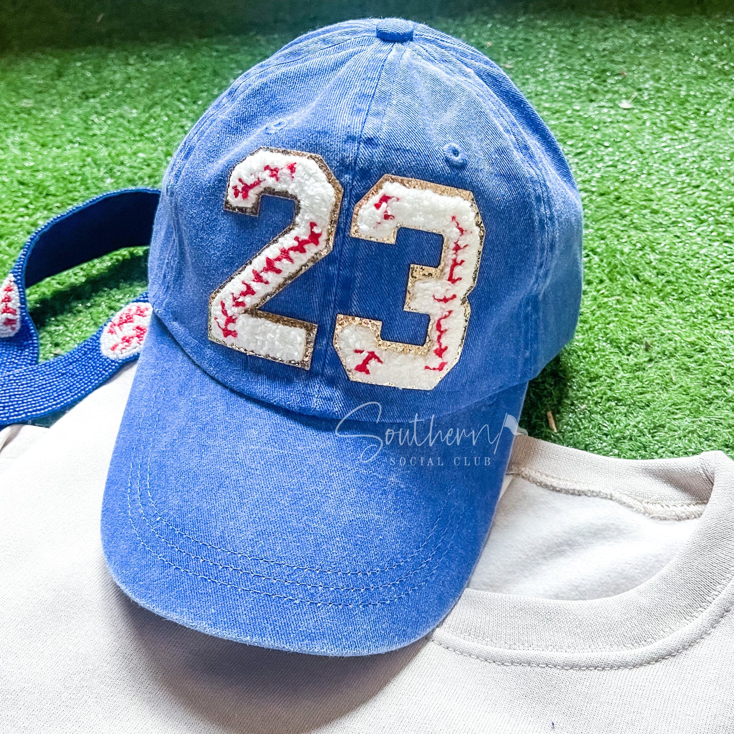 Custom Baseball Number Chenille Patch Trucker Hat