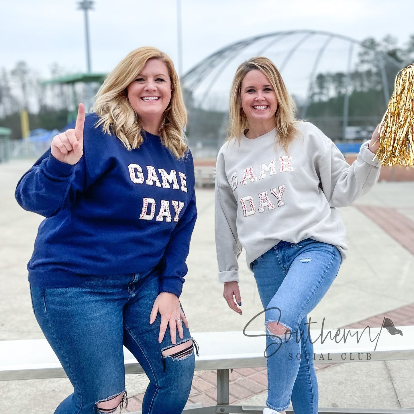 Game Day Baseball Chenille Sweatshirt