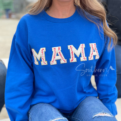 Baseball MAMA Chenille Sweatshirt