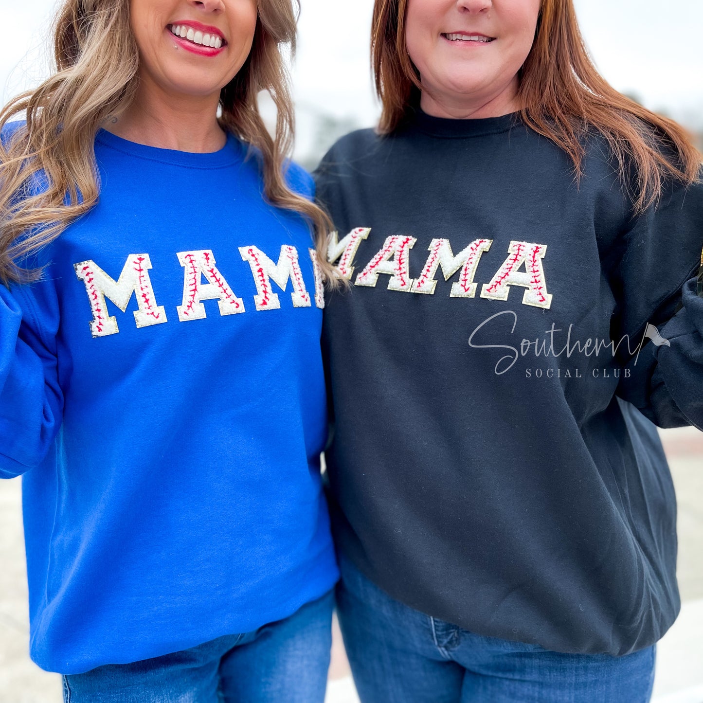 Baseball MAMA Chenille Sweatshirt